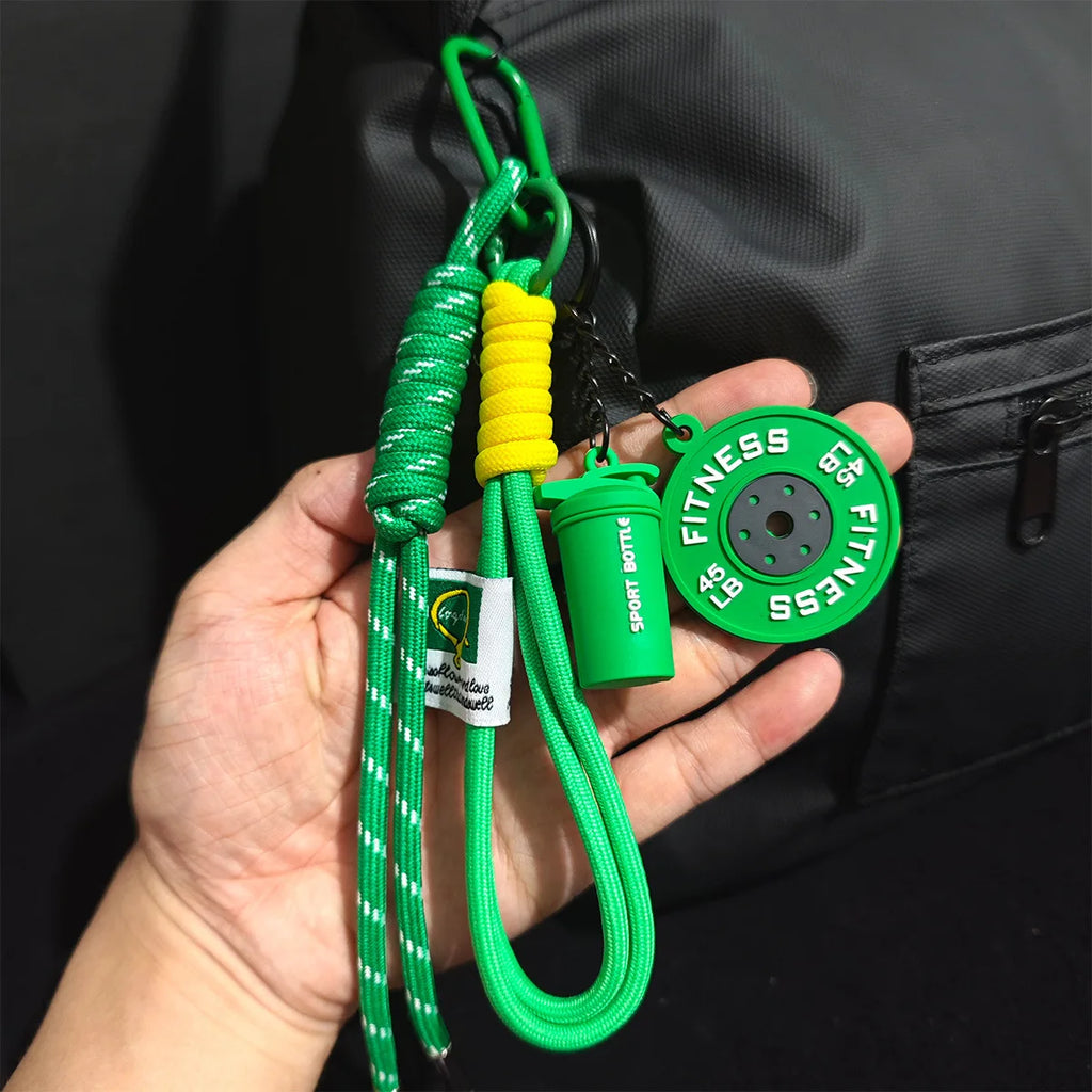 Mini Dumbbell Gym Keychain Set