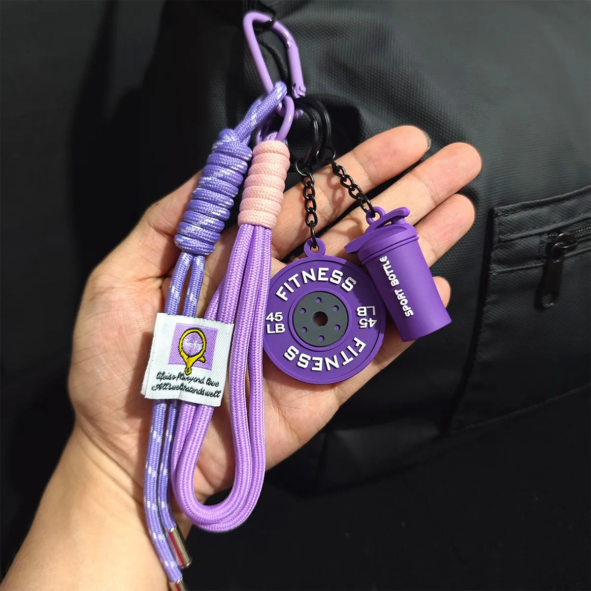 Mini Dumbbell Gym Keychain Set