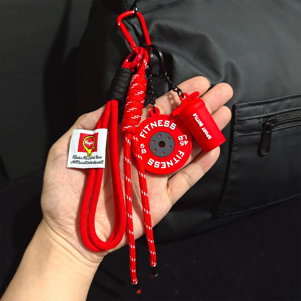 Mini Dumbbell Gym Keychain Set