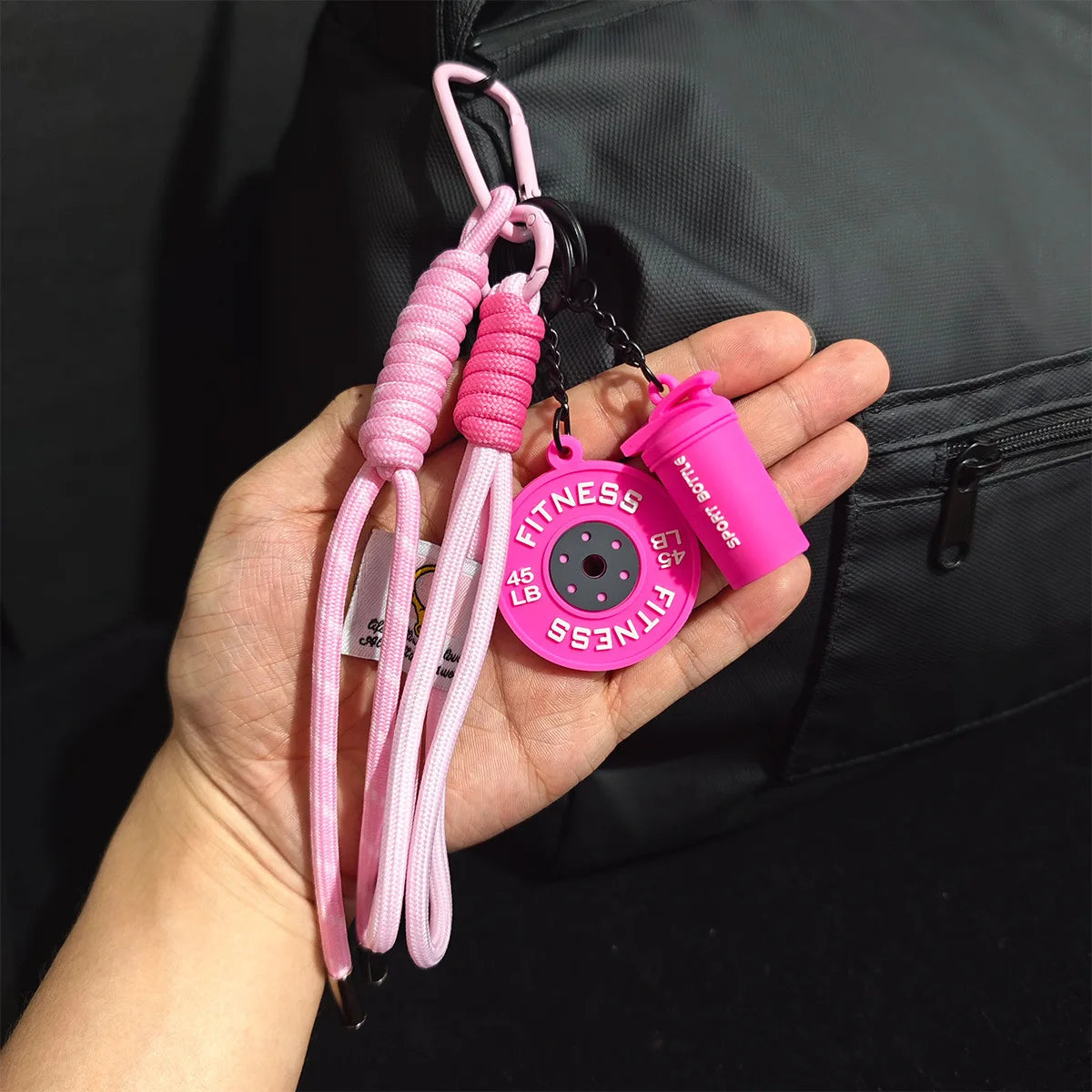 Mini Dumbbell Gym Keychain Set